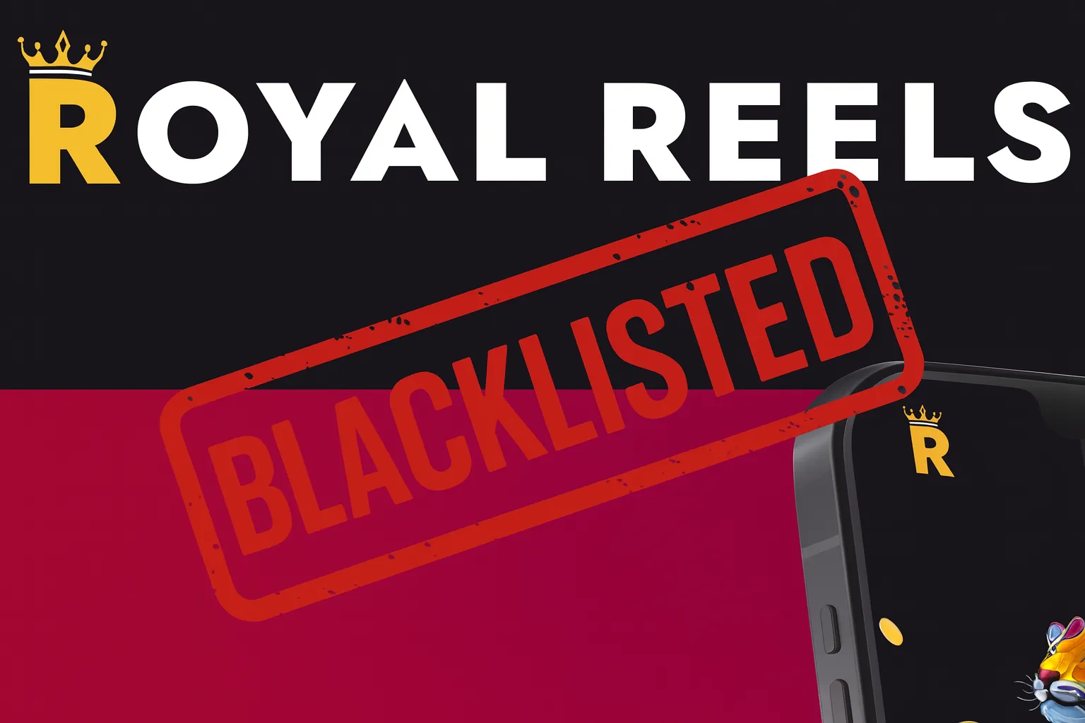 TopCasinoScout evidence screenshot showing Royal Reels risk notes and brand instability signals