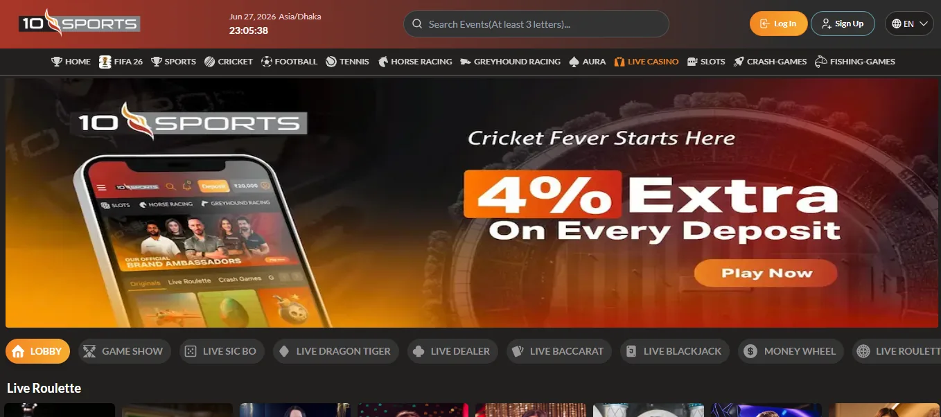 10Sports deposit methods including UPI and crypto