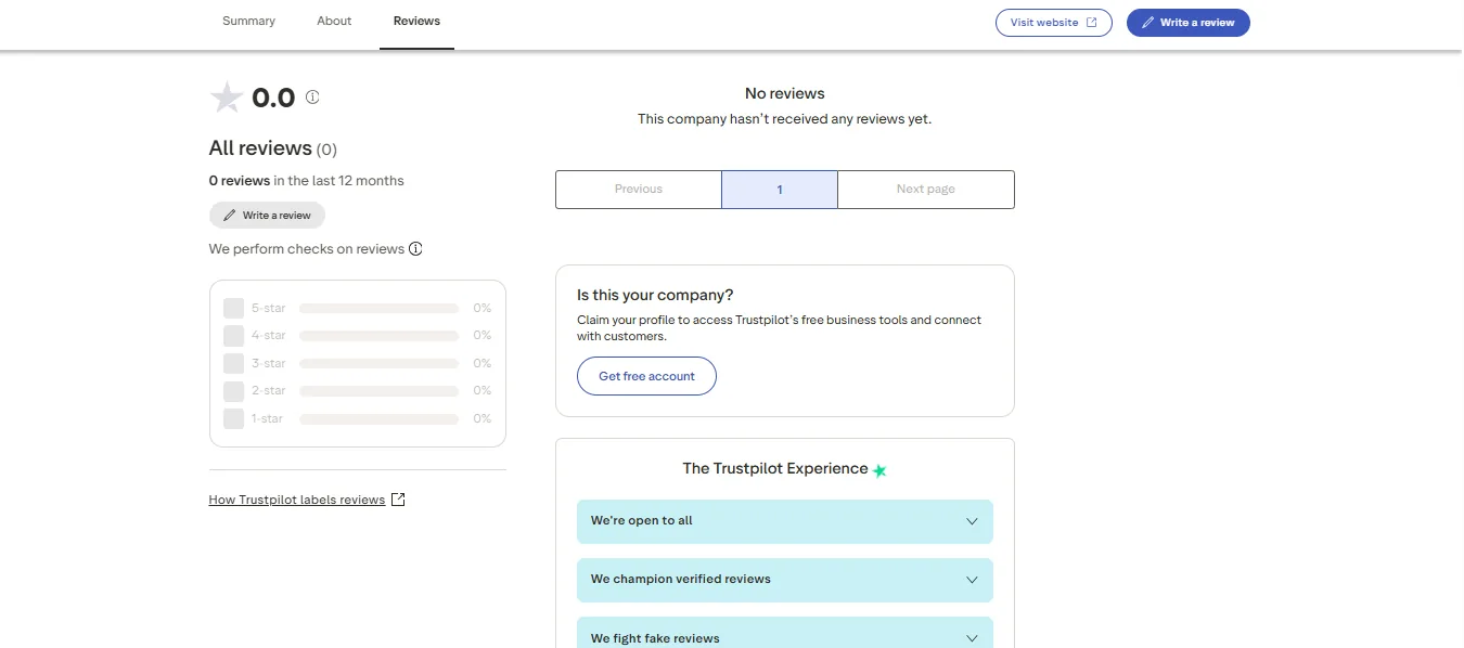 10Sports Trustpilot feedback
