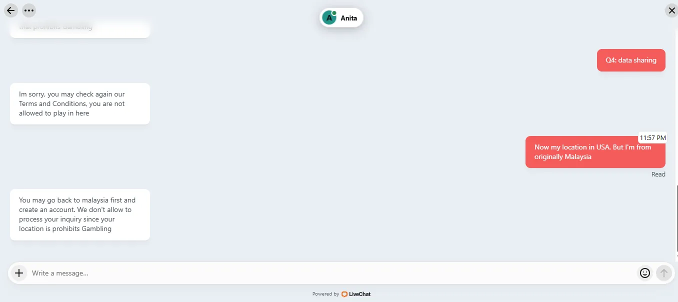 12bet live chat session