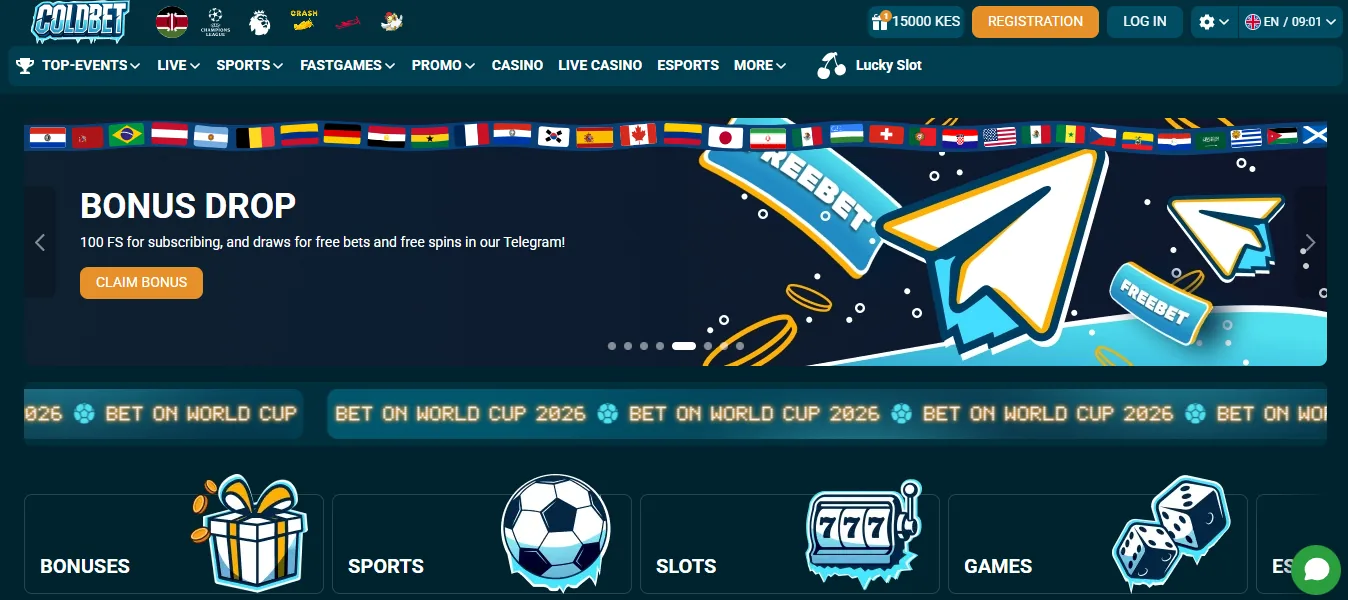 Screenshot of Coldbet's welcome bonus offer