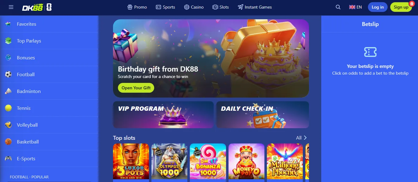 Screenshot of Dashking88's homepage