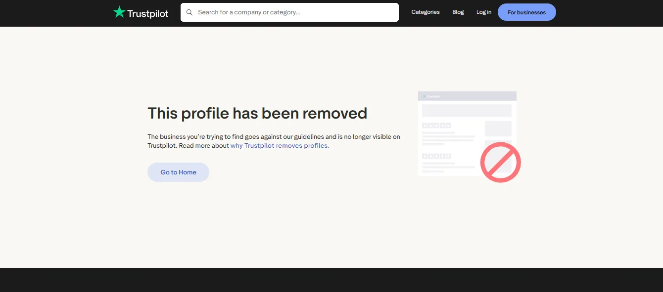 Screenshot of PriBet's negative Trustpilot review