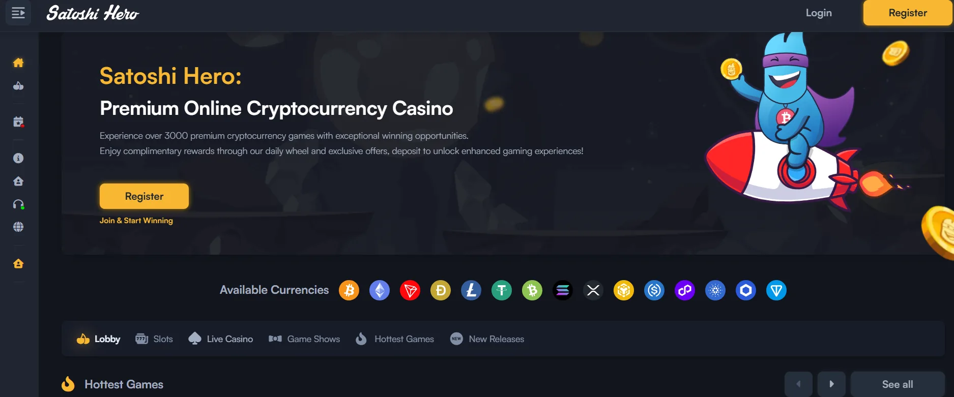 Satoshi Hero homepage