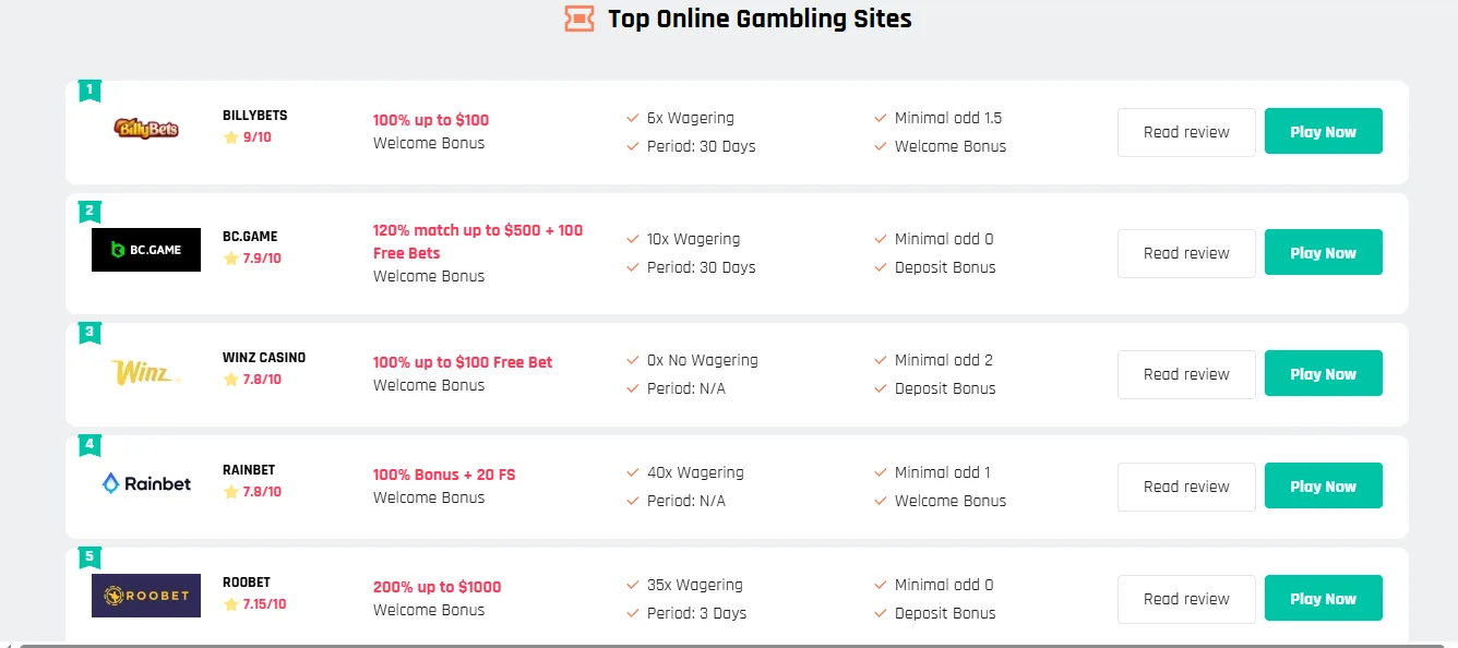 Screenshot of Bambet's welcome bonus offer
