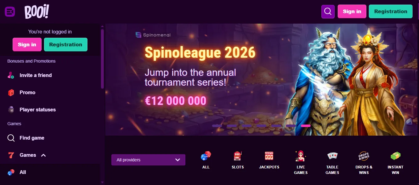 Screenshot of Booi's welcome bonus offer