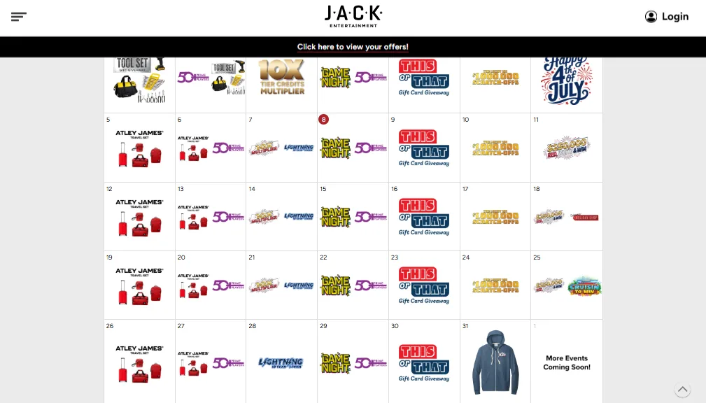 Screenshot of Jack Casino Ohio's welcome bonus offer