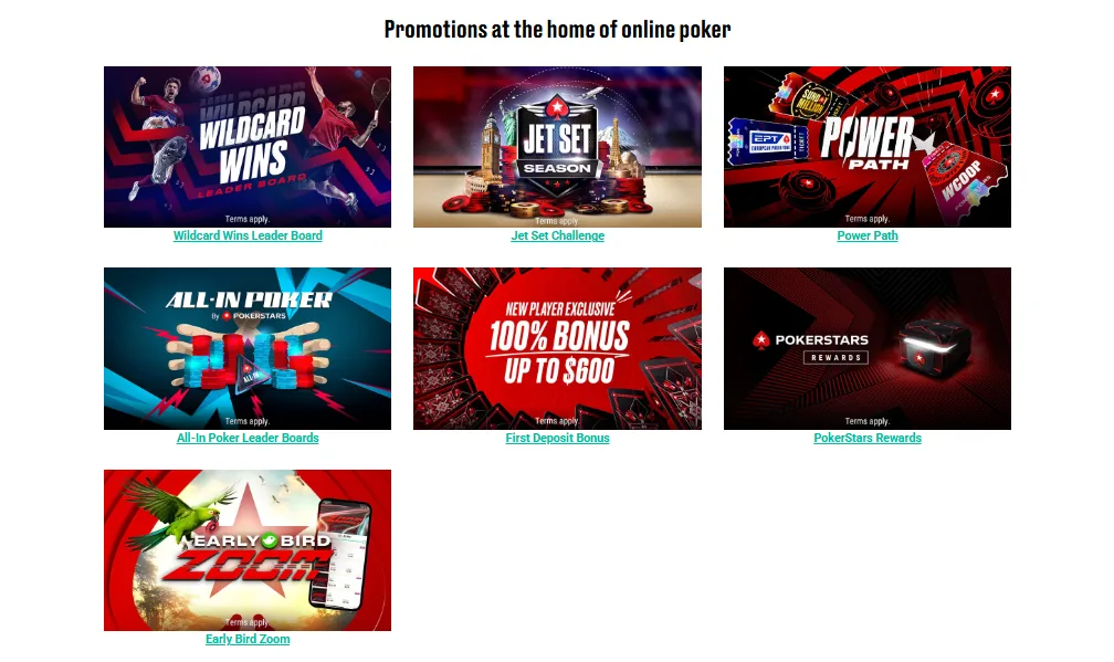 Screenshot of PokerStars Casino's welcome bonus offer