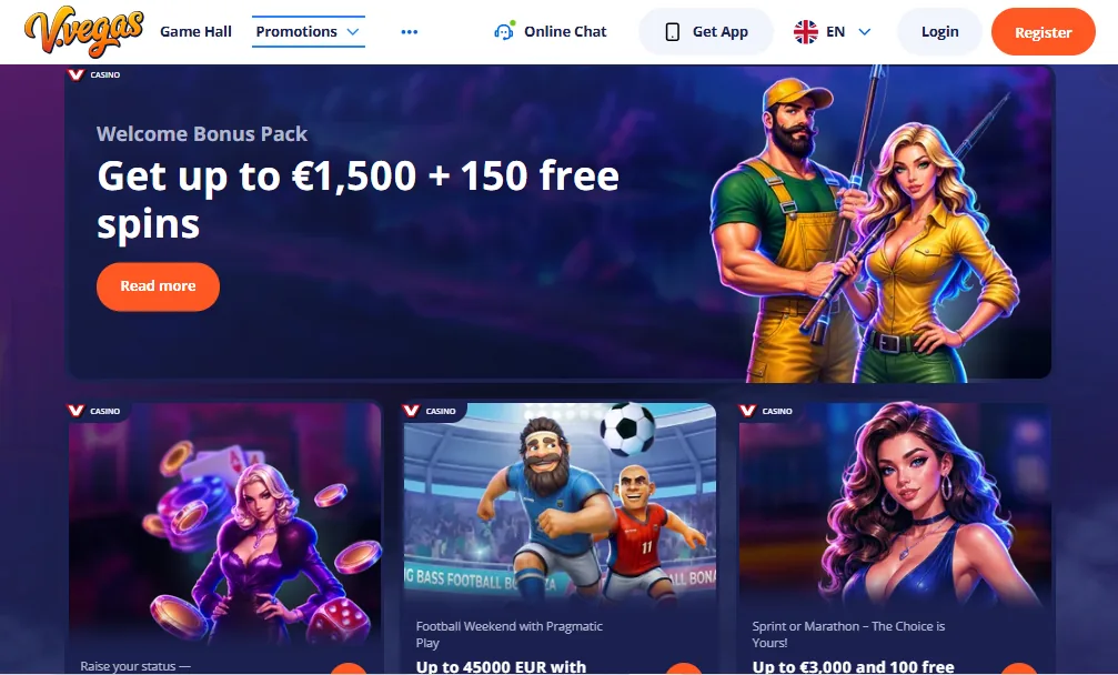 Screenshot of Vulkan Vegas's welcome bonus offer