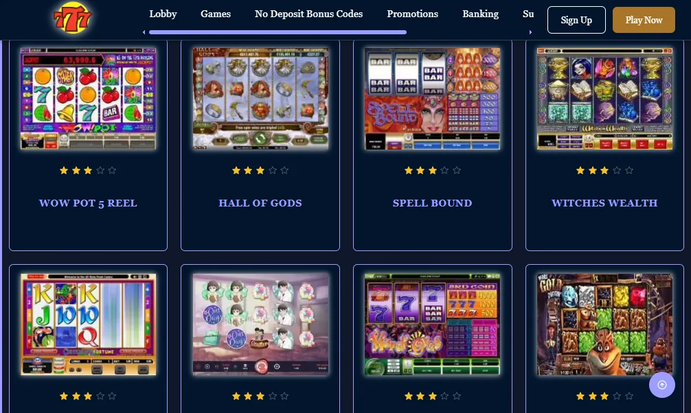 Screenshot of Wishmaker's games lobby