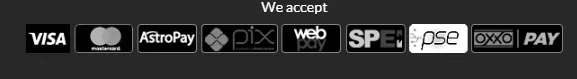 Screenshot of Win Trillions's cashier and payment methods